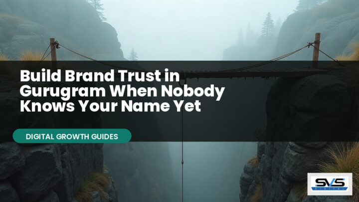 A wooden plank being lowered by rope to close a gap in an unfinished stone footbridge over a misty canyon