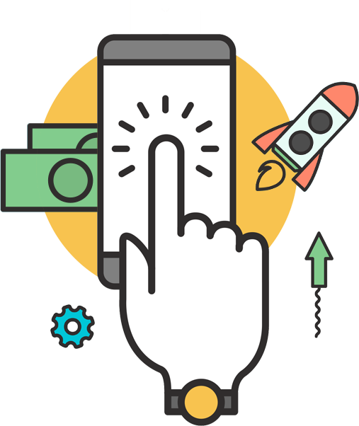 Digital advertising campaign and pay-per-click performance illustration